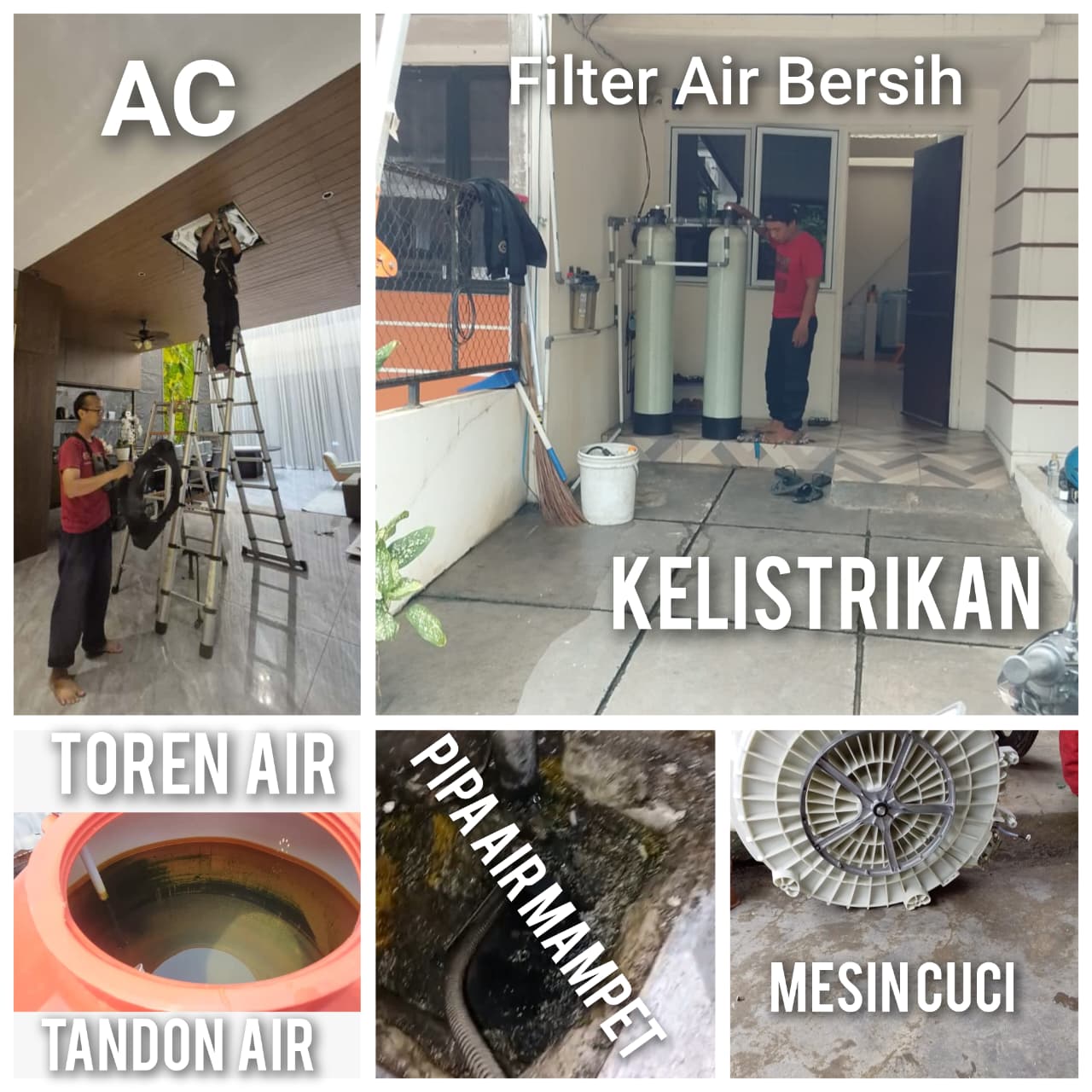 Layanan lengkap IAIA Technic Service: AC, Filter Air, Toren, Pipa